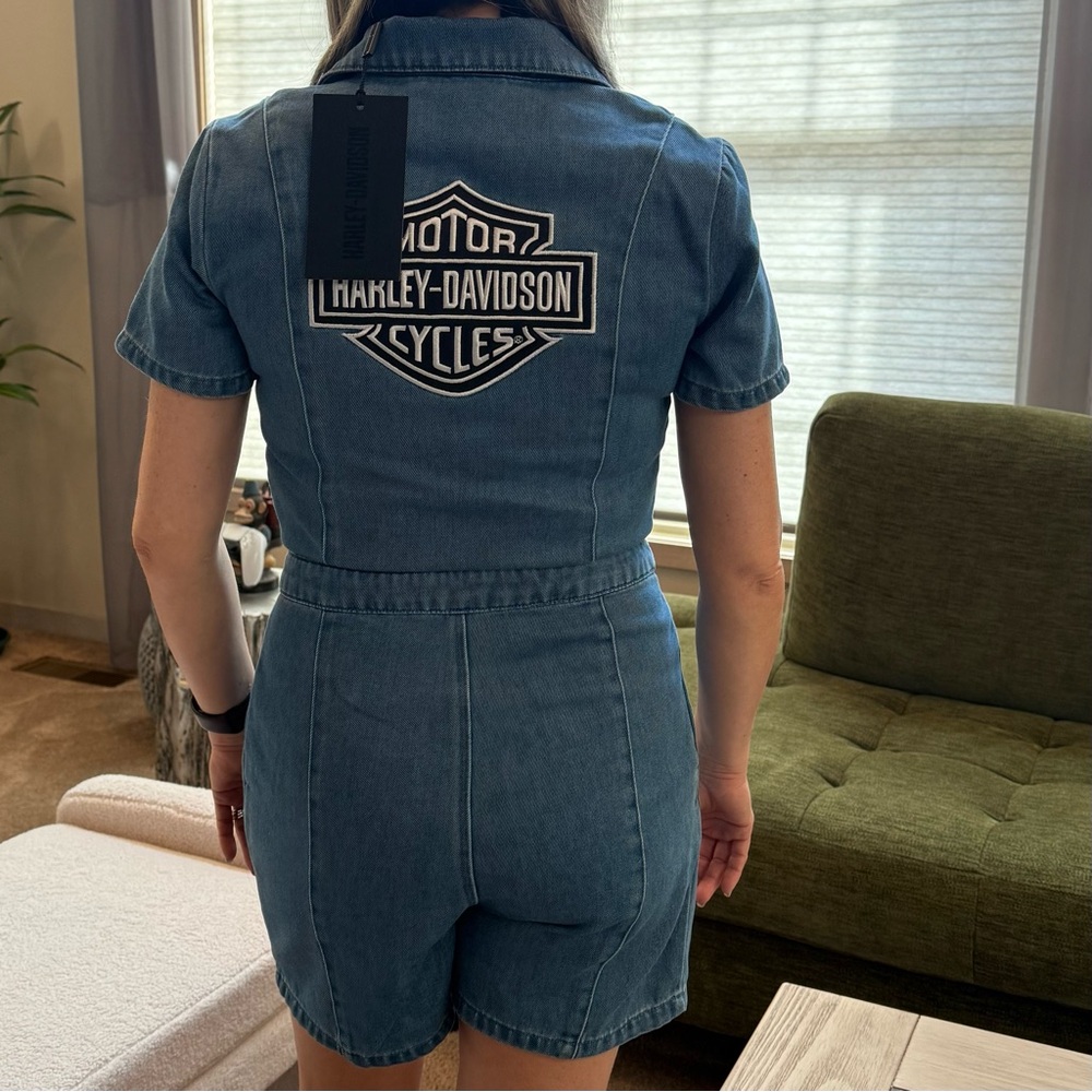 Harley-Davidson JUMPSUIT-DENIM, SHORTS, MEDIUM BLUE
X-SMALL